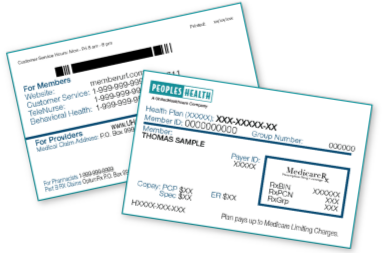 Sample Group Medicare card 